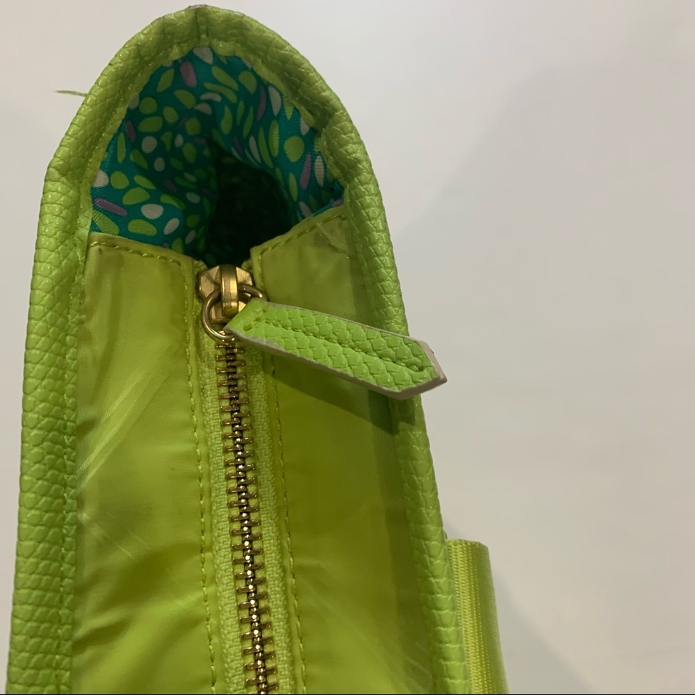 Vera Bradley Travel Shoulder Crossbody Laptop Bag Zipper Closure Green - Picture 6 of 10